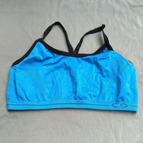 Blue & Black Women’s Sports Bra - Picture 1 of 4